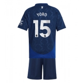 Maillot de football Réplique Manchester United Leny Yoro #15 Extérieur Enfant 2024-25 Manche Courte (+ Pantalon court)