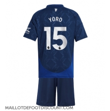 Maillot de football Réplique Manchester United Leny Yoro #15 Extérieur Enfant 2024-25 Manche Courte (+ Pantalon court)