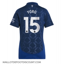 Maillot de football Réplique Manchester United Leny Yoro #15 Extérieur Femme 2024-25 Manche Courte