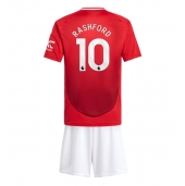 Maillot de football Réplique Manchester United Marcus Rashford #10 Domicile Enfant 2024-25 Manche Courte (+ Pantalon court)