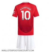 Maillot de football Réplique Manchester United Marcus Rashford #10 Domicile Enfant 2024-25 Manche Courte (+ Pantalon court)