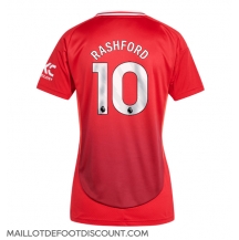 Maillot de football Réplique Manchester United Marcus Rashford #10 Domicile Femme 2024-25 Manche Courte