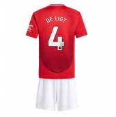 Maillot de football Réplique Manchester United Matthijs de Ligt #4 Domicile Enfant 2024-25 Manche Courte (+ Pantalon court)