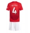 Maillot de football Réplique Manchester United Matthijs de Ligt #4 Domicile Enfant 2024-25 Manche Courte (+ Pantalon court)