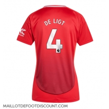 Maillot de football Réplique Manchester United Matthijs de Ligt #4 Domicile Femme 2024-25 Manche Courte