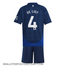 Maillot de football Réplique Manchester United Matthijs de Ligt #4 Extérieur Enfant 2024-25 Manche Courte (+ Pantalon court)