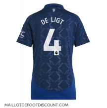 Maillot de football Réplique Manchester United Matthijs de Ligt #4 Extérieur Femme 2024-25 Manche Courte