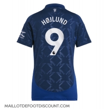 Maillot de football Réplique Manchester United Rasmus Hojlund #9 Extérieur Femme 2024-25 Manche Courte