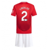 Maillot de football Réplique Manchester United Victor Lindelof #2 Domicile Enfant 2024-25 Manche Courte (+ Pantalon court)