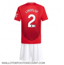 Maillot de football Réplique Manchester United Victor Lindelof #2 Domicile Enfant 2024-25 Manche Courte (+ Pantalon court)