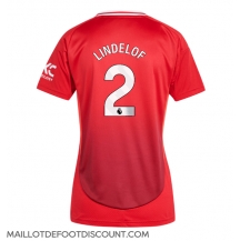 Maillot de football Réplique Manchester United Victor Lindelof #2 Domicile Femme 2024-25 Manche Courte