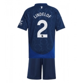 Maillot de football Réplique Manchester United Victor Lindelof #2 Extérieur Enfant 2024-25 Manche Courte (+ Pantalon court)