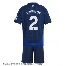 Maillot de football Réplique Manchester United Victor Lindelof #2 Extérieur Enfant 2024-25 Manche Courte (+ Pantalon court)