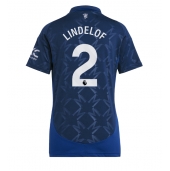 Maillot de football Réplique Manchester United Victor Lindelof #2 Extérieur Femme 2024-25 Manche Courte