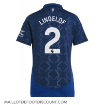 Maillot de football Réplique Manchester United Victor Lindelof #2 Extérieur Femme 2024-25 Manche Courte