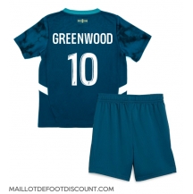 Maillot de football Réplique Olympique de Marseille Mason Greenwood #10 Extérieur Enfant 2024-25 Manche Courte (+ Pantalon court)