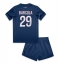 Maillot de football Réplique Paris Saint-Germain Bradley Barcola #29 Domicile Enfant 2024-25 Manche Courte (+ Pantalon court)