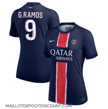 Maillot de football Réplique Paris Saint-Germain Goncalo Ramos #9 Domicile Femme 2024-25 Manche Courte