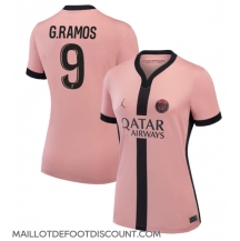 Maillot de football Réplique Paris Saint-Germain Goncalo Ramos #9 Troisième Femme 2024-25 Manche Courte