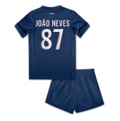 Maillot de football Réplique Paris Saint-Germain Joao Neves #87 Domicile Enfant 2024-25 Manche Courte (+ Pantalon court)