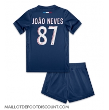 Maillot de football Réplique Paris Saint-Germain Joao Neves #87 Domicile Enfant 2024-25 Manche Courte (+ Pantalon court)