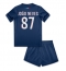 Maillot de football Réplique Paris Saint-Germain Joao Neves #87 Domicile Enfant 2024-25 Manche Courte (+ Pantalon court)