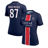 Maillot de football Réplique Paris Saint-Germain Joao Neves #87 Domicile Femme 2024-25 Manche Courte