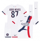 Maillot de football Réplique Paris Saint-Germain Joao Neves #87 Extérieur Enfant 2024-25 Manche Courte (+ Pantalon court)