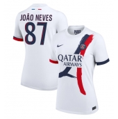 Maillot de football Réplique Paris Saint-Germain Joao Neves #87 Extérieur Femme 2024-25 Manche Courte