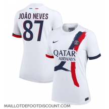 Maillot de football Réplique Paris Saint-Germain Joao Neves #87 Extérieur Femme 2024-25 Manche Courte