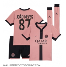 Maillot de football Réplique Paris Saint-Germain Joao Neves #87 Troisième Enfant 2024-25 Manche Courte (+ Pantalon court)