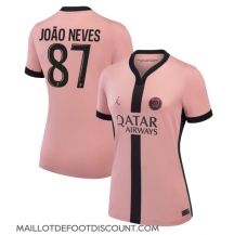 Maillot de football Réplique Paris Saint-Germain Joao Neves #87 Troisième Femme 2024-25 Manche Courte