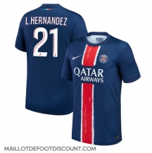 Maillot de football Réplique Paris Saint-Germain Lucas Hernandez #21 Domicile 2024-25 Manche Courte