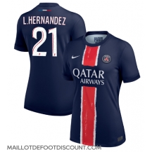 Maillot de football Réplique Paris Saint-Germain Lucas Hernandez #21 Domicile Femme 2024-25 Manche Courte