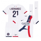 Maillot de football Réplique Paris Saint-Germain Lucas Hernandez #21 Extérieur Enfant 2024-25 Manche Courte (+ Pantalon court)