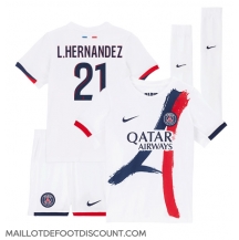 Maillot de football Réplique Paris Saint-Germain Lucas Hernandez #21 Extérieur Enfant 2024-25 Manche Courte (+ Pantalon court)