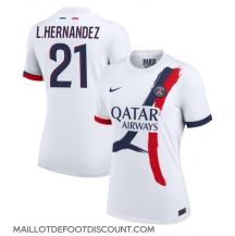 Maillot de football Réplique Paris Saint-Germain Lucas Hernandez #21 Extérieur Femme 2024-25 Manche Courte