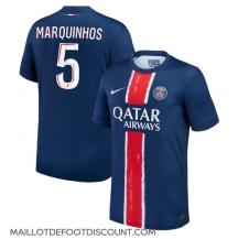 Maillot de football Réplique Paris Saint-Germain Marquinhos #5 Domicile 2024-25 Manche Courte