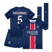 Maillot de football Réplique Paris Saint-Germain Marquinhos #5 Domicile Enfant 2024-25 Manche Courte (+ Pantalon court)