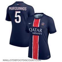 Maillot de football Réplique Paris Saint-Germain Marquinhos #5 Domicile Femme 2024-25 Manche Courte