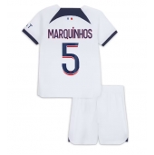 Maillot de football Réplique Paris Saint-Germain Marquinhos #5 Extérieur Enfant 2023-24 Manche Courte (+ Pantalon court)