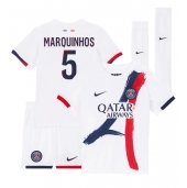 Maillot de football Réplique Paris Saint-Germain Marquinhos #5 Extérieur Enfant 2024-25 Manche Courte (+ Pantalon court)