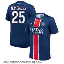 Maillot de football Réplique Paris Saint-Germain Nuno Mendes #25 Domicile 2024-25 Manche Courte