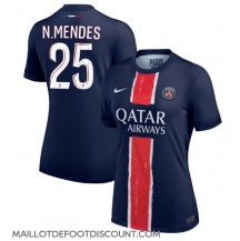 Maillot de football Réplique Paris Saint-Germain Nuno Mendes #25 Domicile Femme 2024-25 Manche Courte