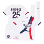 Maillot de football Réplique Paris Saint-Germain Nuno Mendes #25 Extérieur Enfant 2024-25 Manche Courte (+ Pantalon court)