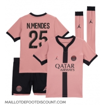 Maillot de football Réplique Paris Saint-Germain Nuno Mendes #25 Troisième Enfant 2024-25 Manche Courte (+ Pantalon court)