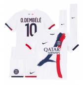 Maillot de football Réplique Paris Saint-Germain Ousmane Dembele #10 Extérieur Enfant 2024-25 Manche Courte (+ Pantalon court)