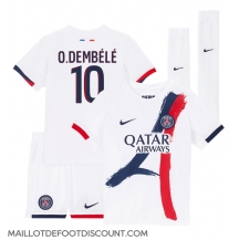 Maillot de football Réplique Paris Saint-Germain Ousmane Dembele #10 Extérieur Enfant 2024-25 Manche Courte (+ Pantalon court)