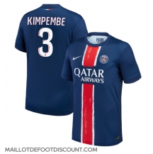 Maillot de football Réplique Paris Saint-Germain Presnel Kimpembe #3 Domicile 2024-25 Manche Courte