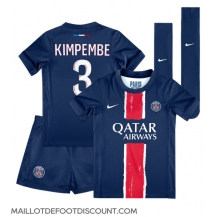 Maillot de football Réplique Paris Saint-Germain Presnel Kimpembe #3 Domicile Enfant 2024-25 Manche Courte (+ Pantalon court)